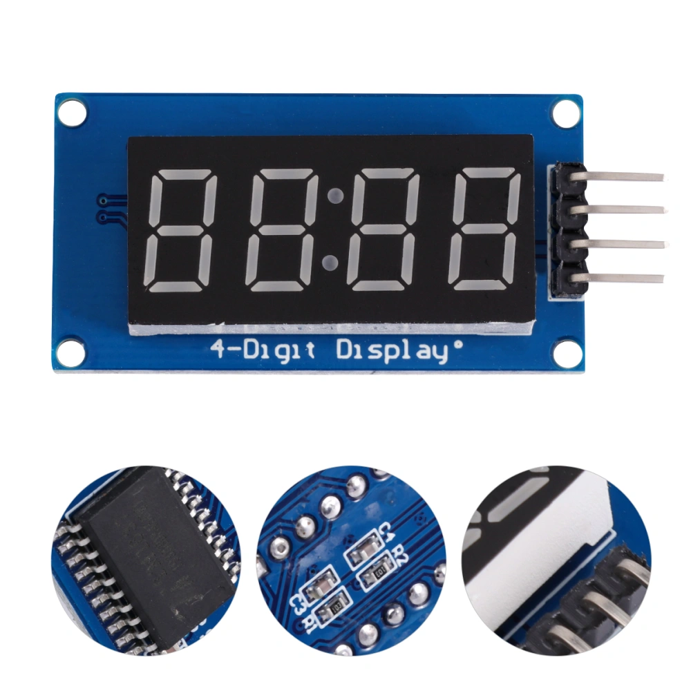 2pcs 4-Digit Tube LED Segment Display Module Red Common Anode Tube Clock Display