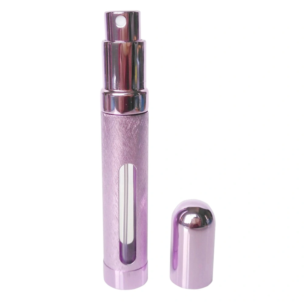 12ml Mini Refillable Spray Perfume Bottles Portable Aluminum Atomizer Empty Travel Bottle(Purple)