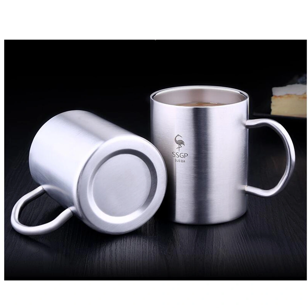 1PC Household Stainless Steel Beer Mug Cup Water Cup for Home Room Hotel (Big Size Without Lid)