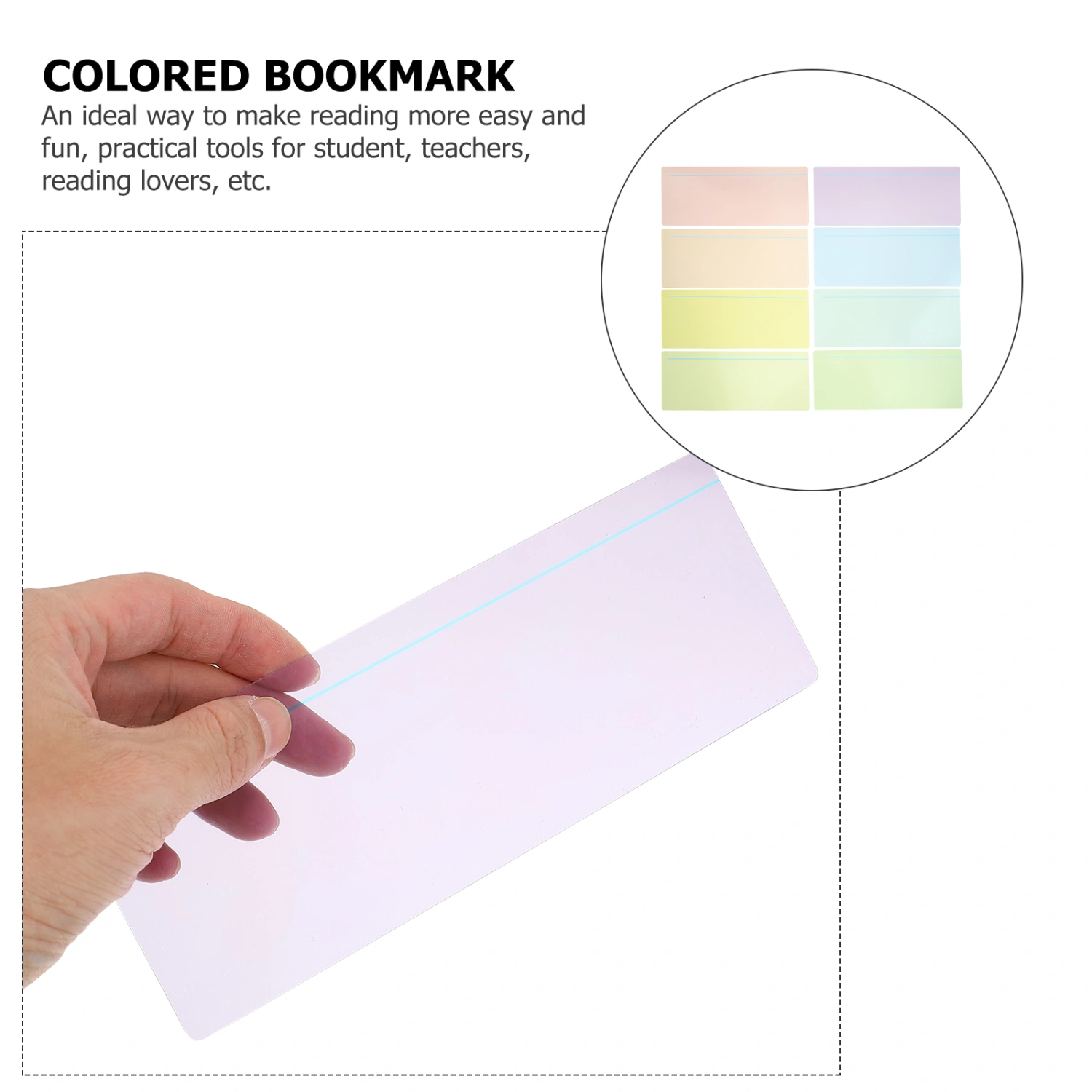 8pcs Reading Strips Guided Highlight Tracking Rulers Bookmarks Page Markers