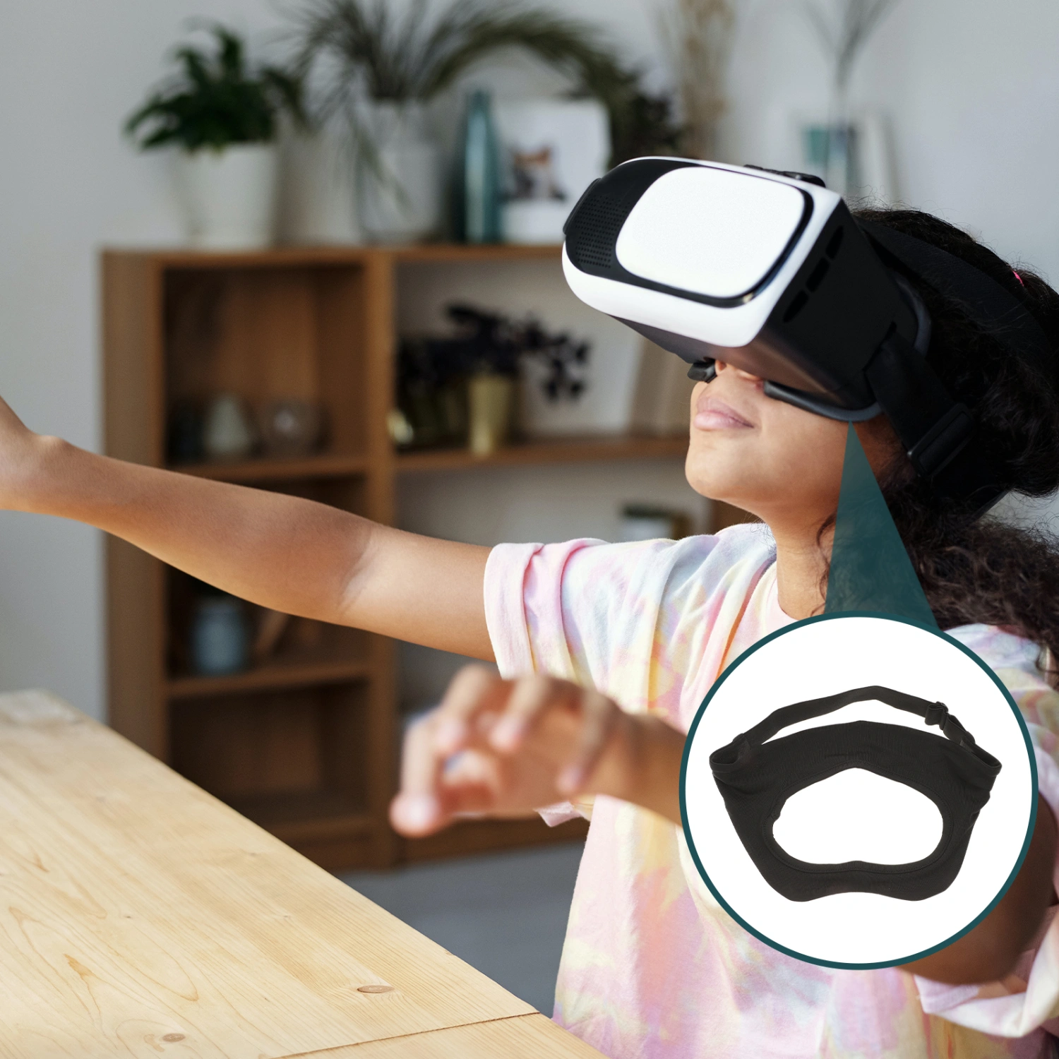 Adjustable VR Eye Mask Cover Breathable Sweat Band VR Headset Accessory