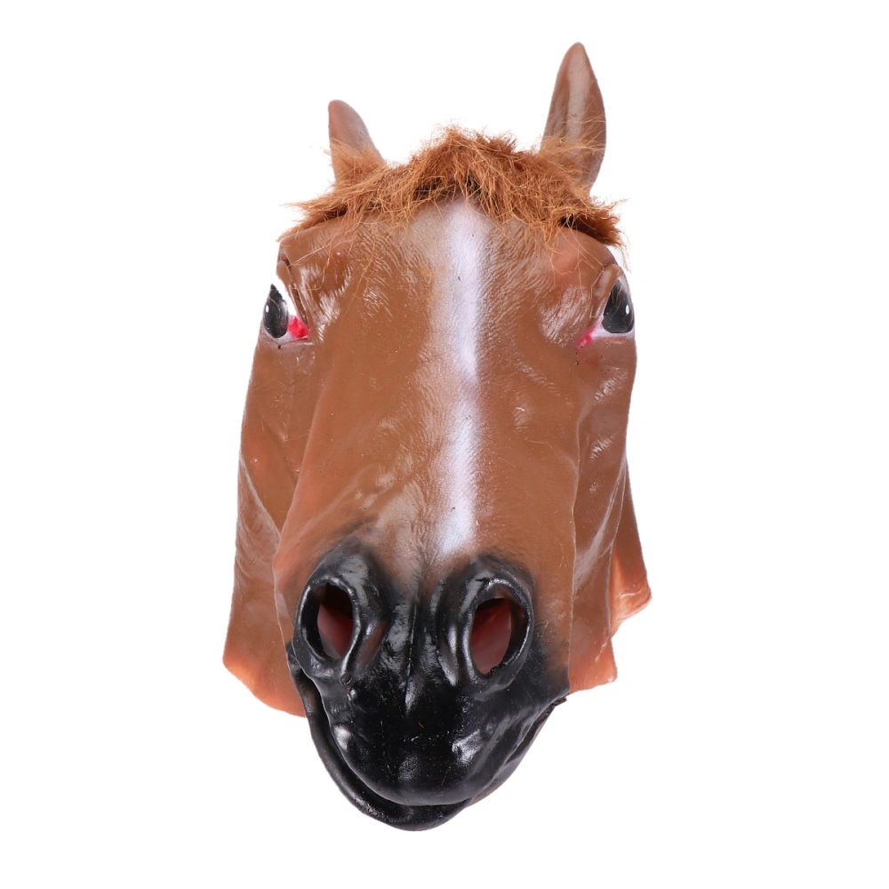 1Pc Horse Head Shaped Cosplay Mask Halloween Masquerade Horror Mask Costume Prop