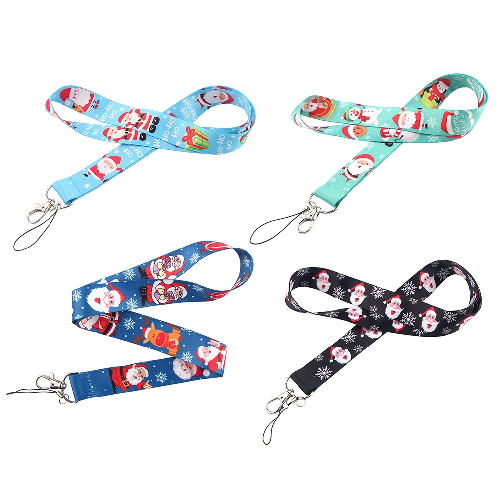 4Pcs Christmas Elements Pattern Mobile Phone Anti Theft Chain Hanging Rope