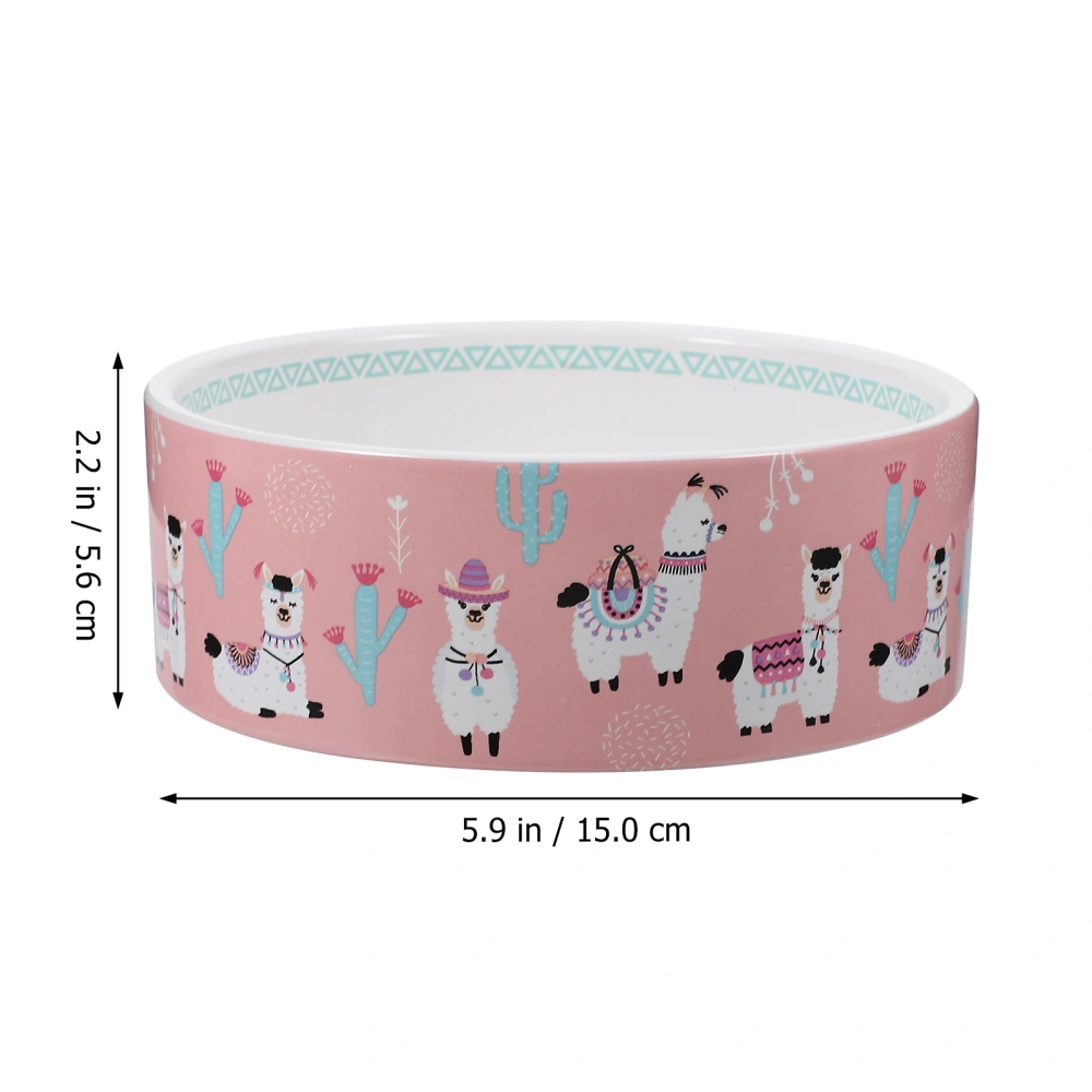 Ceramics Cartoon Drinking Bowl Pet Feeder Ceramic Pet Food Bowl for Cats Dogs