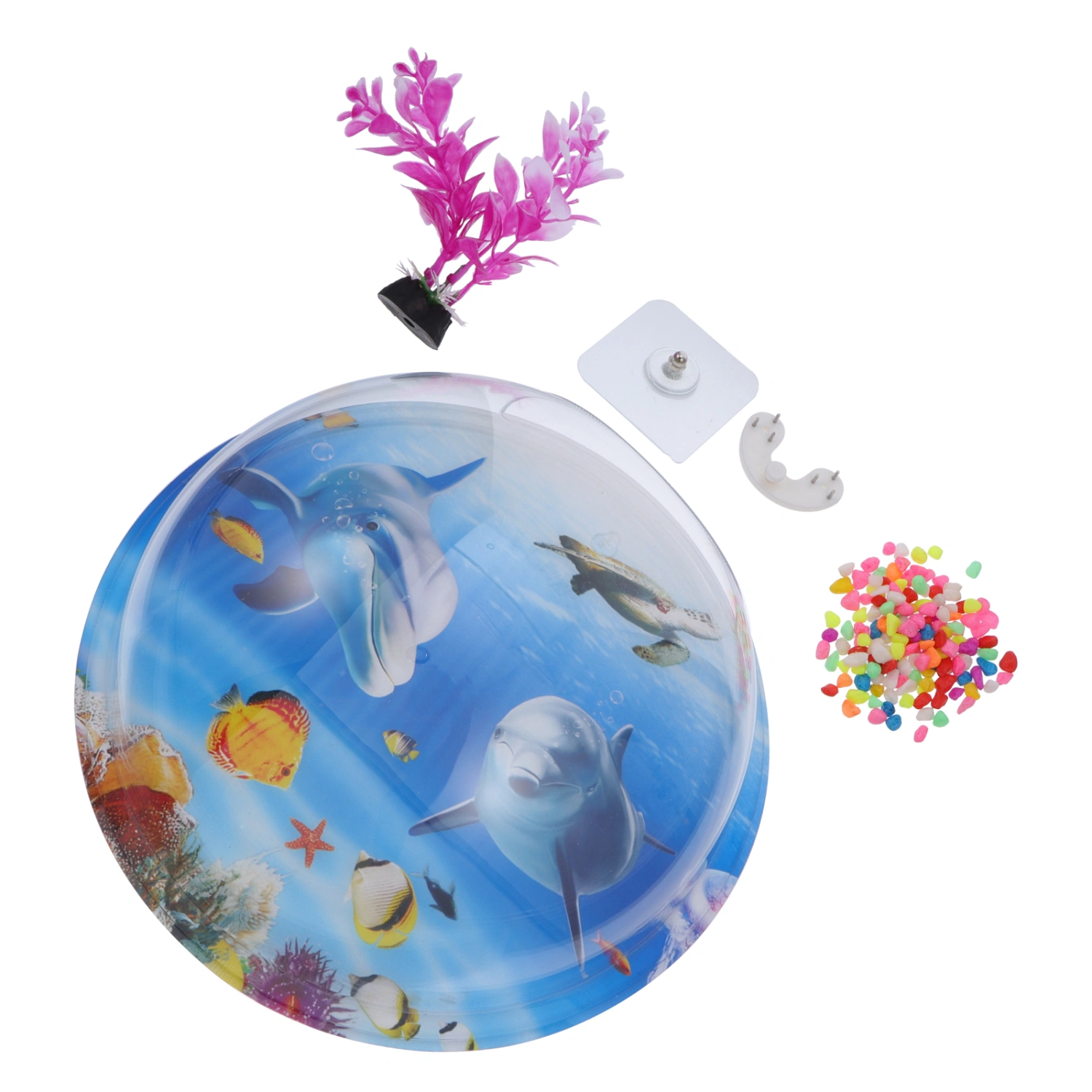 1 Set Wall Hanging Fish Bowl Wall Mounted Aquarium Acrylic Vase Flower Plant Pot