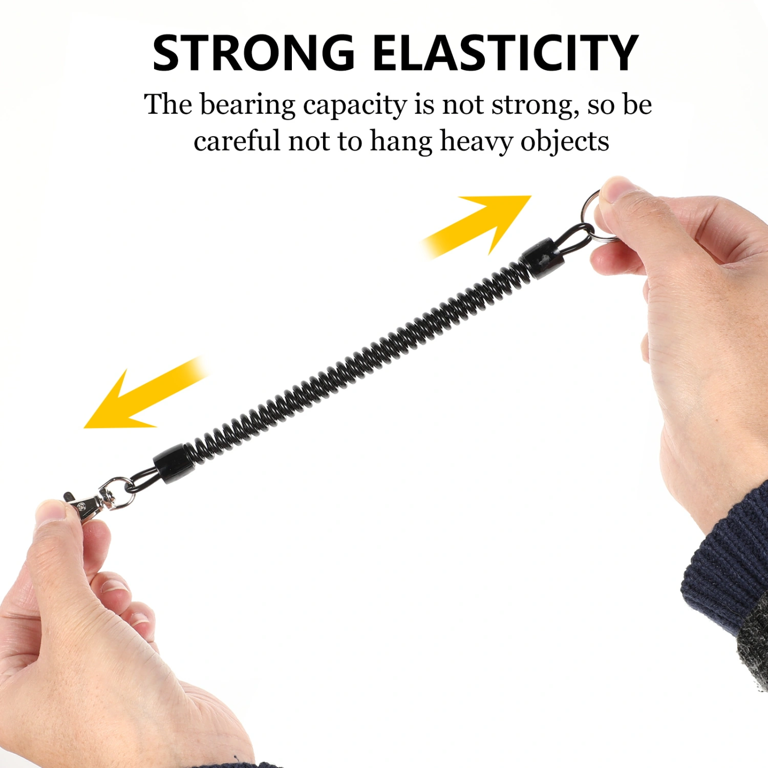 4pcs Retractable Spring Coil Keychain Lanyards Anti-lost Keys Phone Lanyards