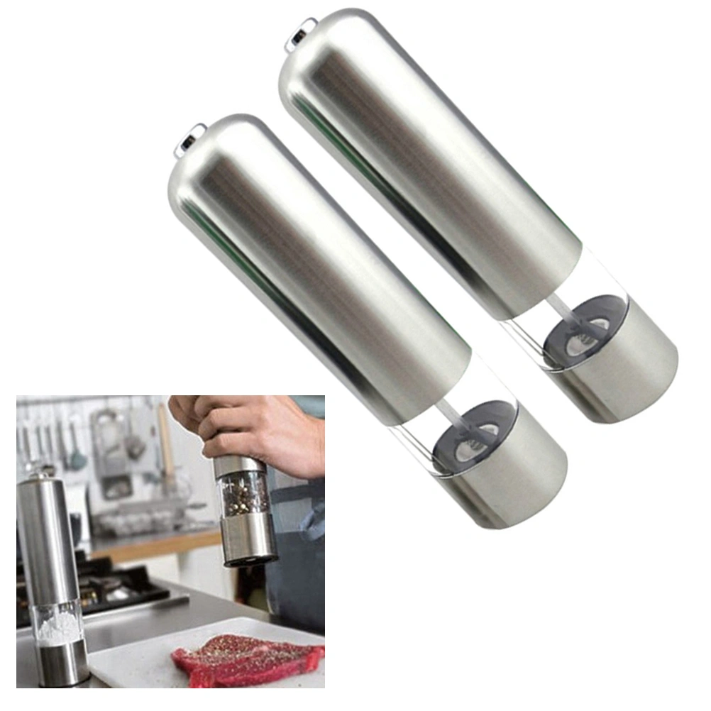 Stainless Steel Electronic Salt and Pepper Grinder Pepper Mill and Salt Shaker For Kitchen Or Party Use