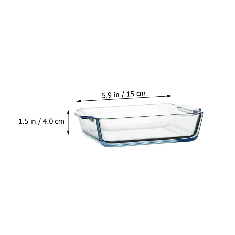 500ml Microwave Oven Baking Pan Glass Oven Baking Dish Western Food Steak Pan