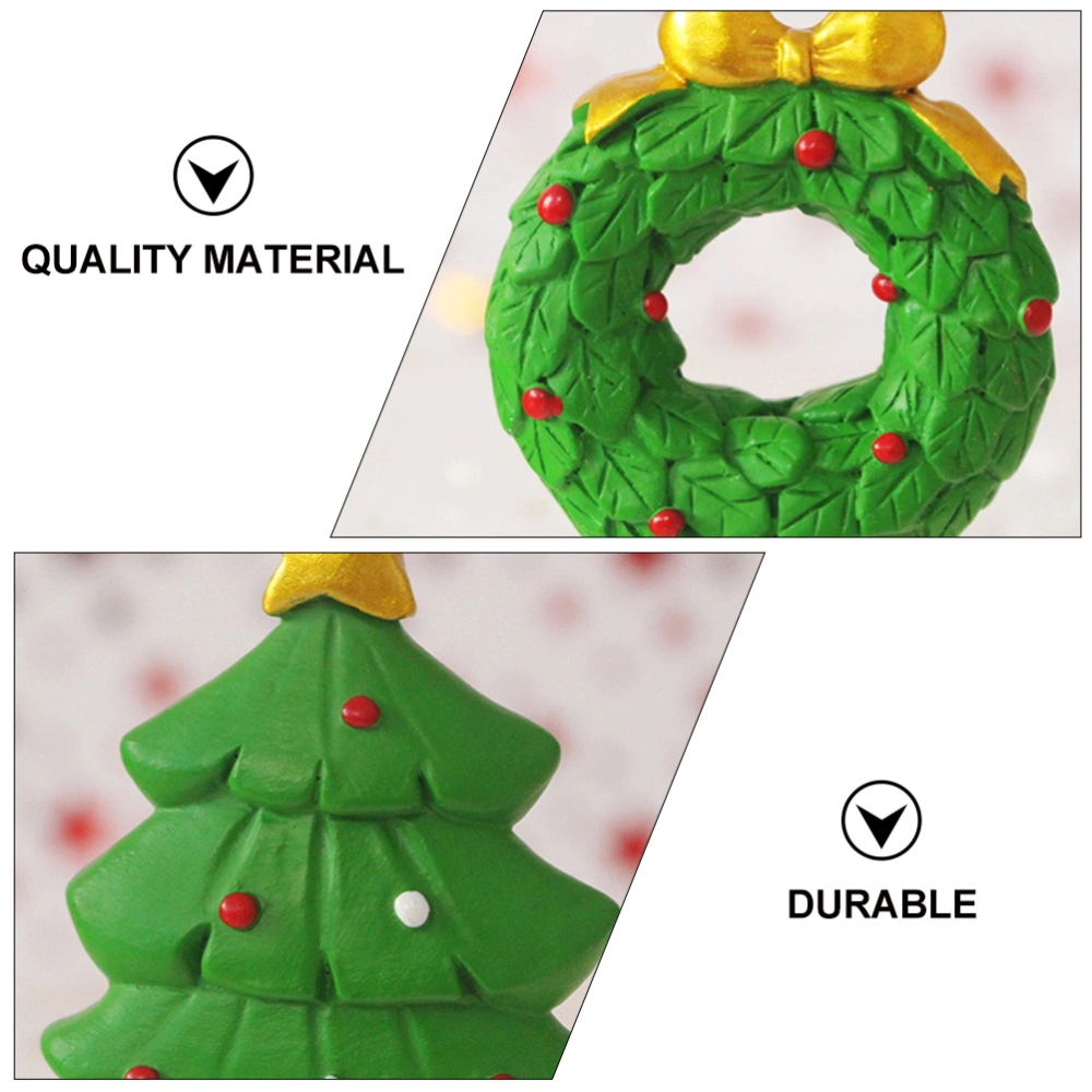 5Pcs Christmas Cake Topper Cake Cupcake Decor Cake Adornment Party Supply