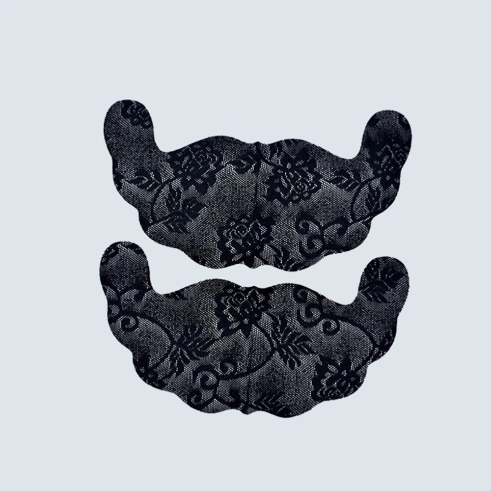 10pcs Disposable Covers Lace Design Breathable Breast Lift Tape Adhesive Pasties - Size A (Black)