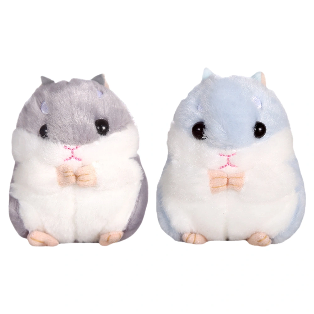 2pcs Hamster Keychains Cartoon Stuffed Animal Doll Pendant for Kids Girls