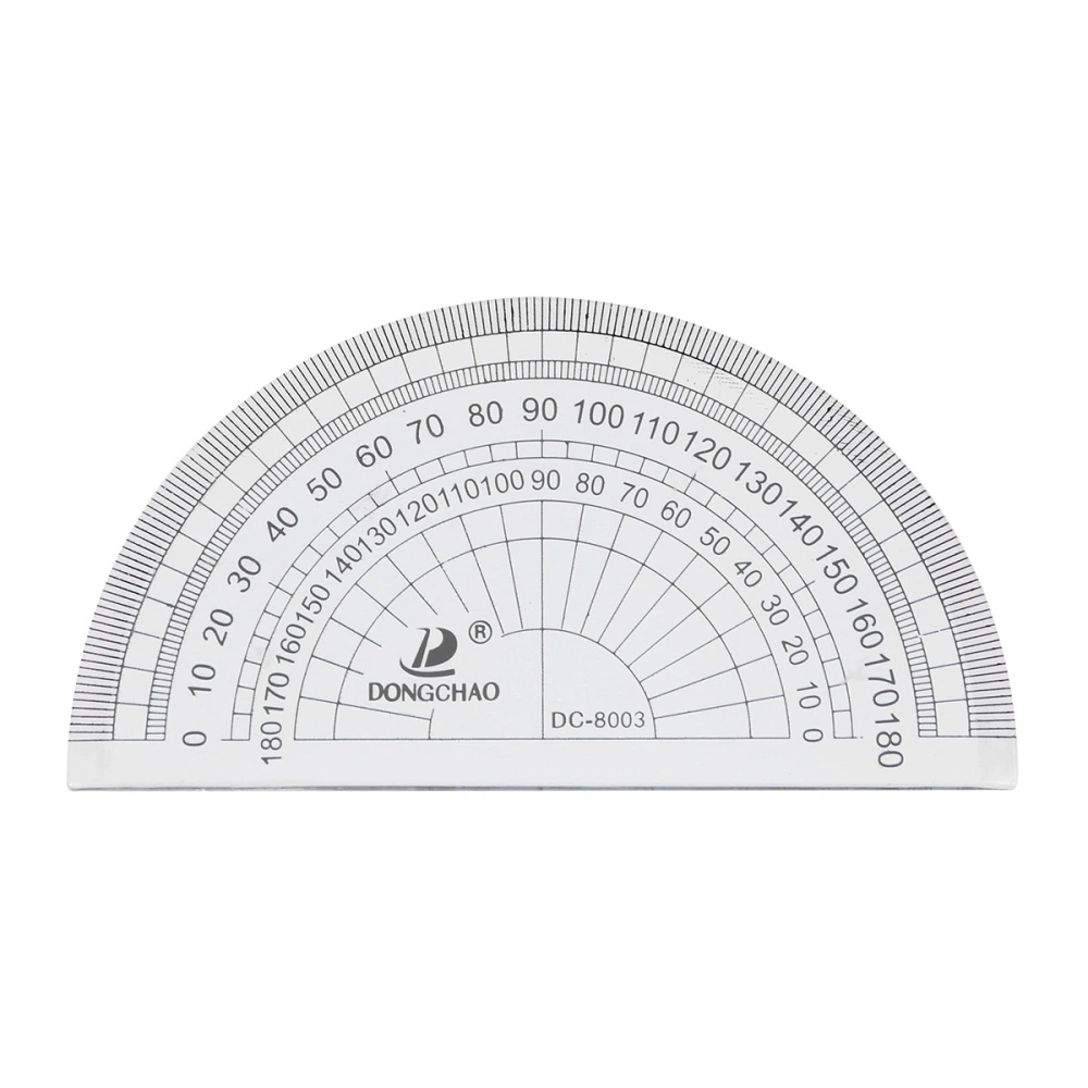 36pcs Clear Plastic Protractor Math Protractor 180 Degrees Protractor For Angle Measurement Student School Office Supply