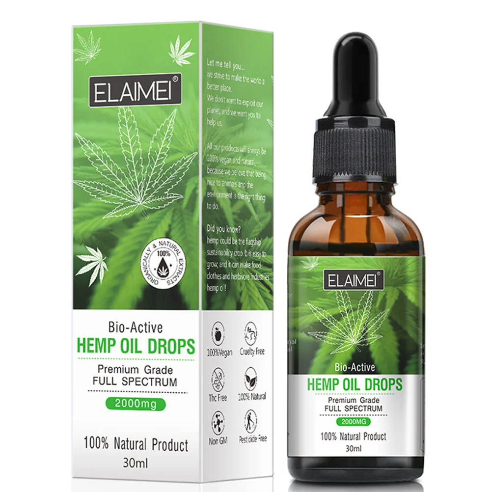 30ml Hemp Oil Edible Essential Oil Relieve Stress and Improve Sleep for Adults