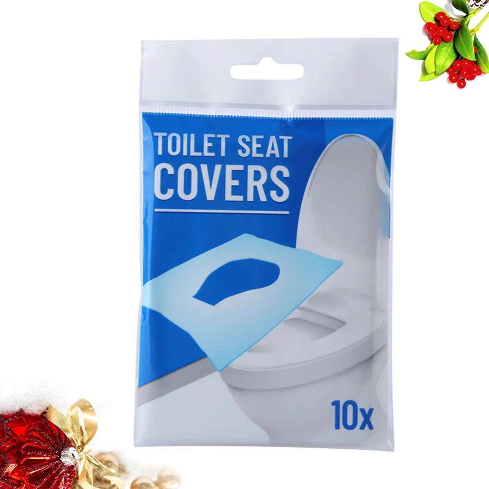 6 Packs White Disposable Toilet Seat Cover Water Soluble Toilet Mat Portable Folded Toilet Cushion Sanitary Wood Pulp Toilet Pad for Sanitary Safe(10pcs in 1 Pack)