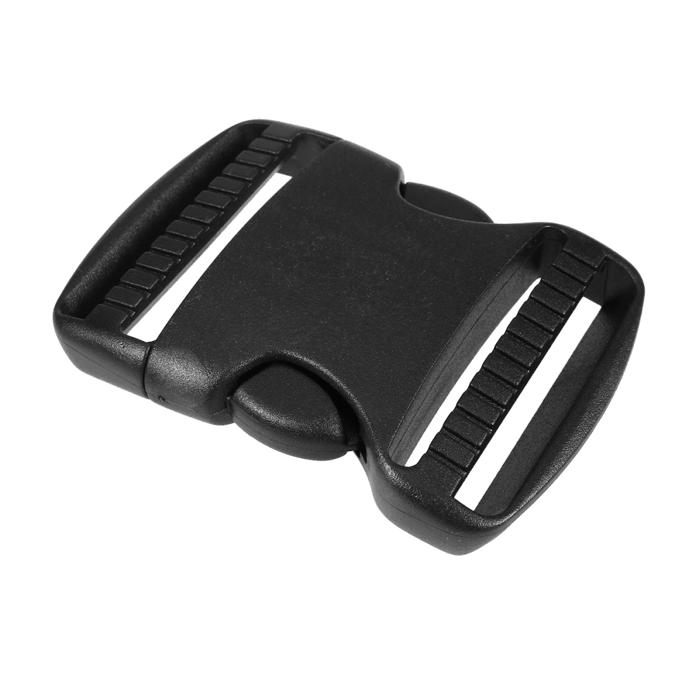 10pcs Plastic Strap Buckles Double Adjusting Belt Buckles Universal Release Buckles Adjustable Safety Backpack Buckles Practical Luggage Accessories Size 5CM Black