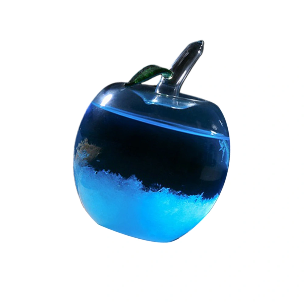 Apple Weather Forecast Bottle Creative Weather Report Bottle Adornment Glass Weather Forecast Bottle Ornament (Blue)