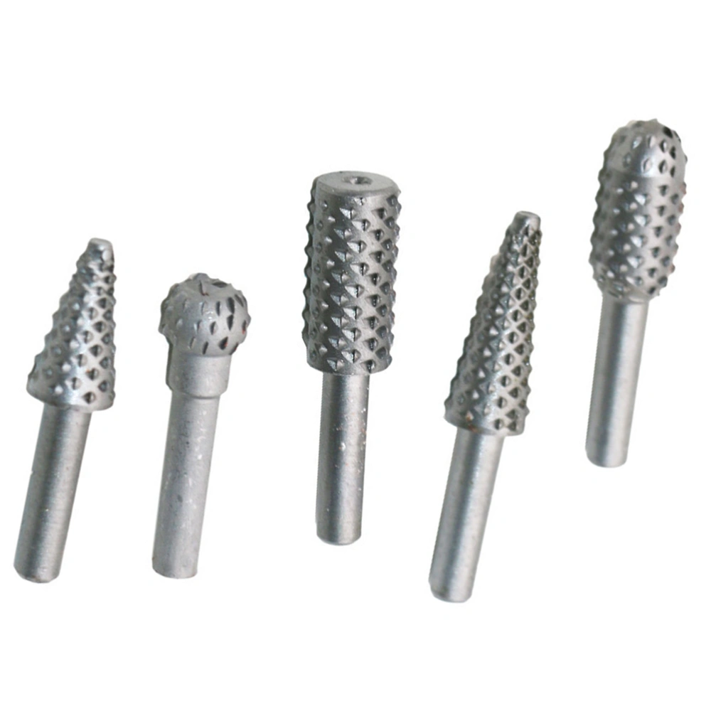 5PCS Steel Routing Router Bits Burr Rotary Tools Suit Woodworking Carving Engraving Drilling Rotary Tools