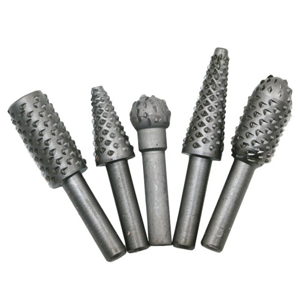 5PCS Steel Routing Router Bits Burr Rotary Tools Suit Woodworking Carving Engraving Drilling Rotary Tools