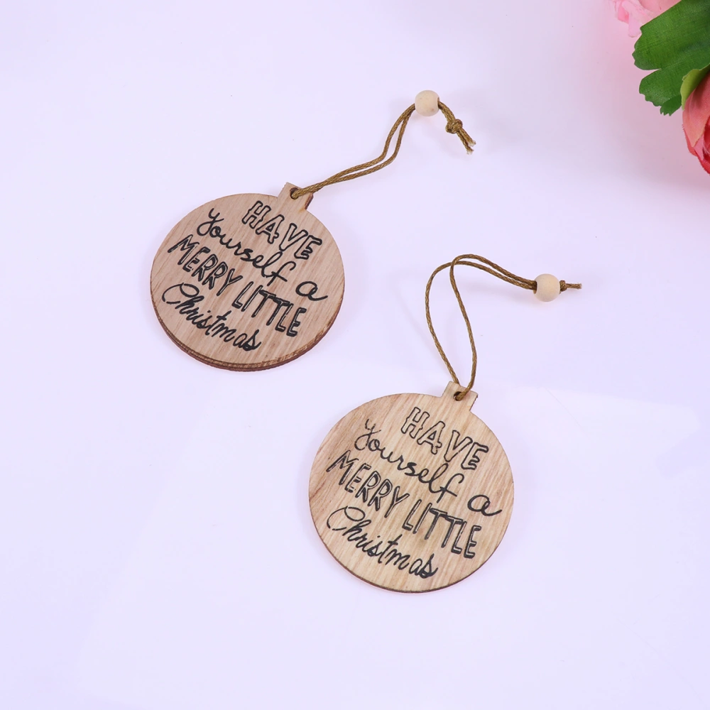 12 Pieces Wooden Hollow Christmas Ball Ornament Creative Christmas Tree Hanging Party Pendant