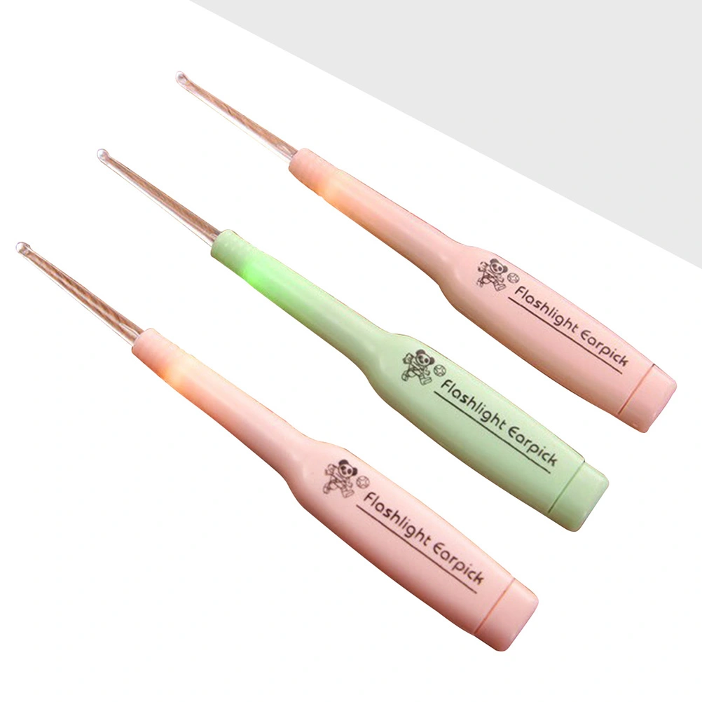 LED Earpicks Spoon Flash Ear Wax Pick Remover Tool Ear Cleaner for Kids (Random)