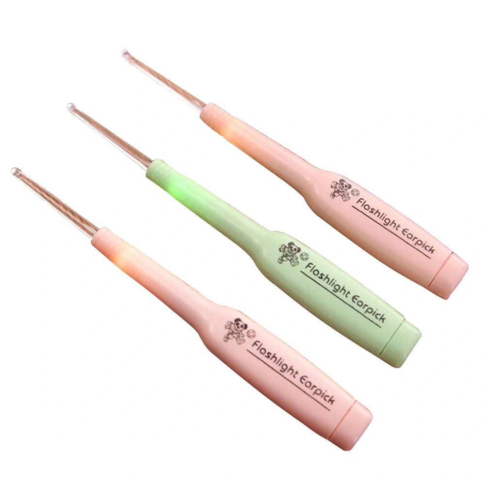 LED Earpicks Spoon Flash Ear Wax Pick Remover Tool Ear Cleaner for Kids (Random)