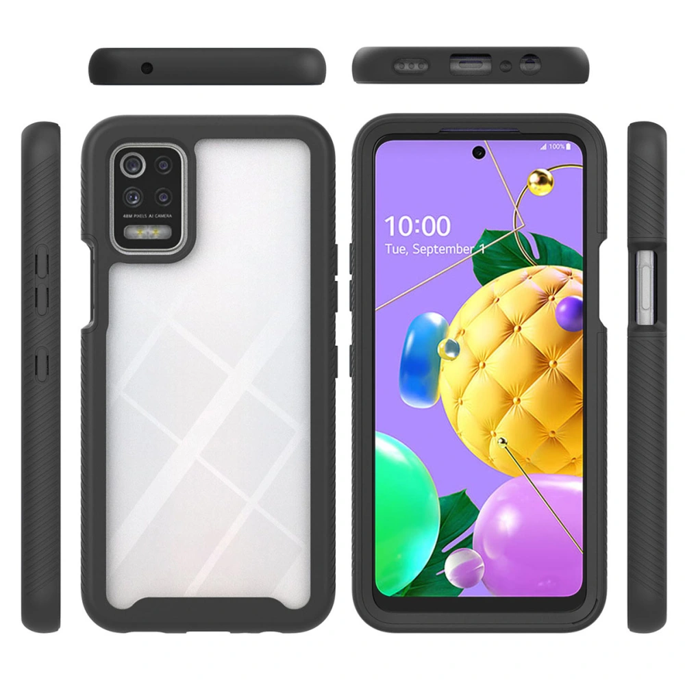 Exquisite Anti-slip Phone Case Hard PC Transparent Cover Compatible with LG K52