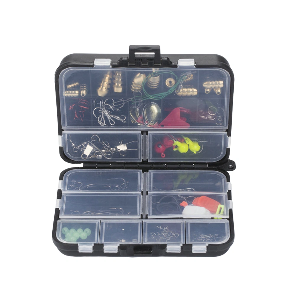 128pcs Waterproof Fish Hook Fittings Fishing Gear Accessories Fishhook Storage Box