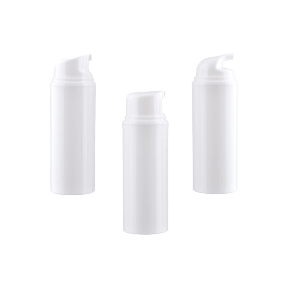 3pcs Push Type Sub Empty Bottle Simple Plastic Lotions Storage Bottles Holders for Cosmetics (150ml White Cover Pattern)