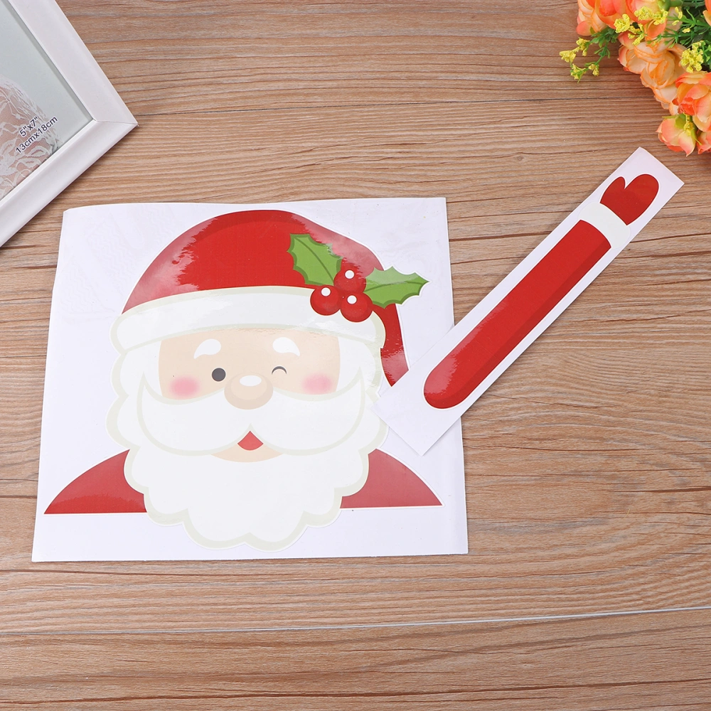 2 Sets Creative Santa Claus Windscreen Wiper Sticker Fun Car Windshield Waving Arm Decal Car Decoration - No.1