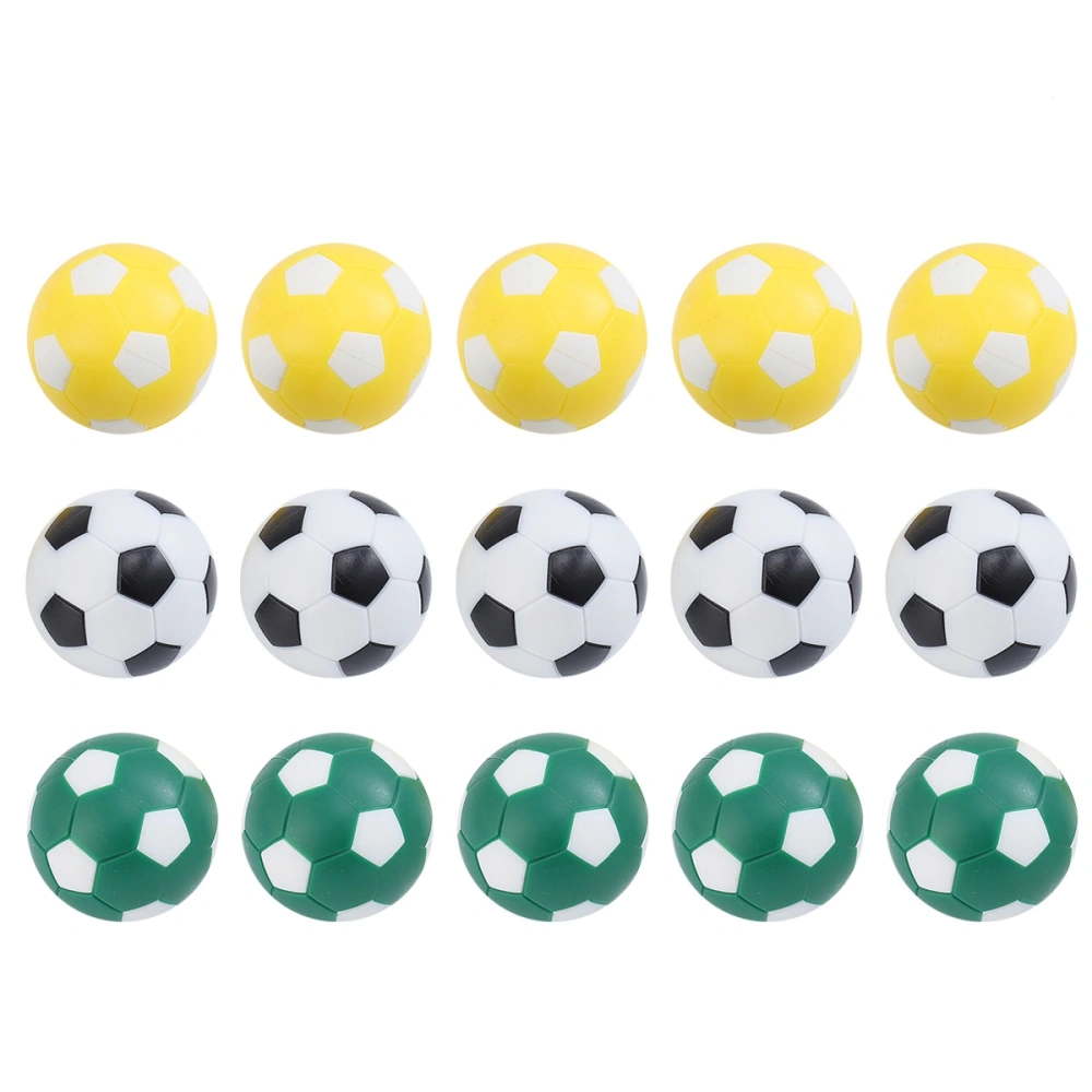 15pcs Table Soccer Footballs Replacement Balls Interesting Mini Tabletop Soccer Game Ball Accessory (Random Color)