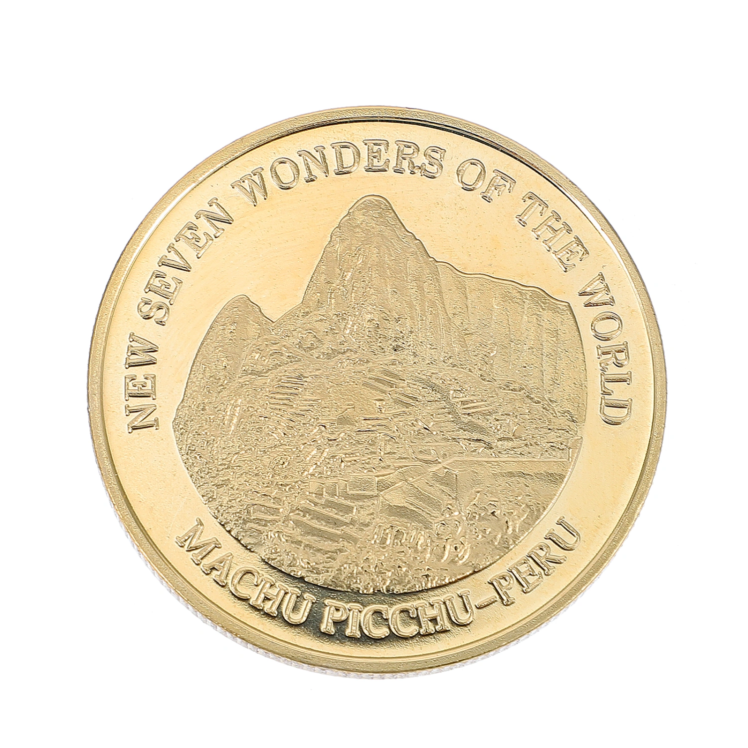 1Pc Commemorative Coin Seven Wonders of The World Coin Machu Picchu-Peru Coin