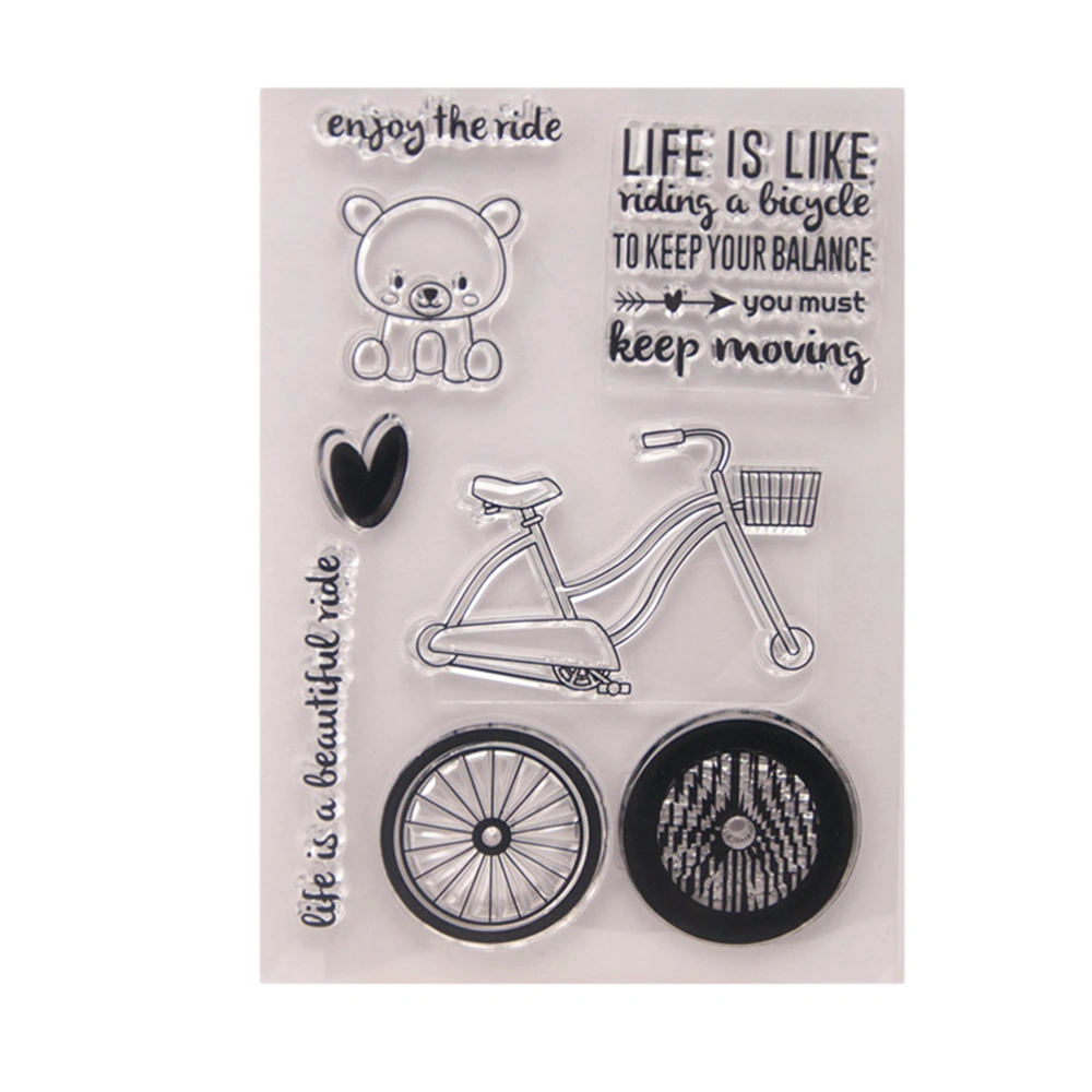 Silicone Clear Stamps Cling Seal Sheet Pattern Stamps for DIY Scrapbooking Photo Album Diary Decoration (T1350)