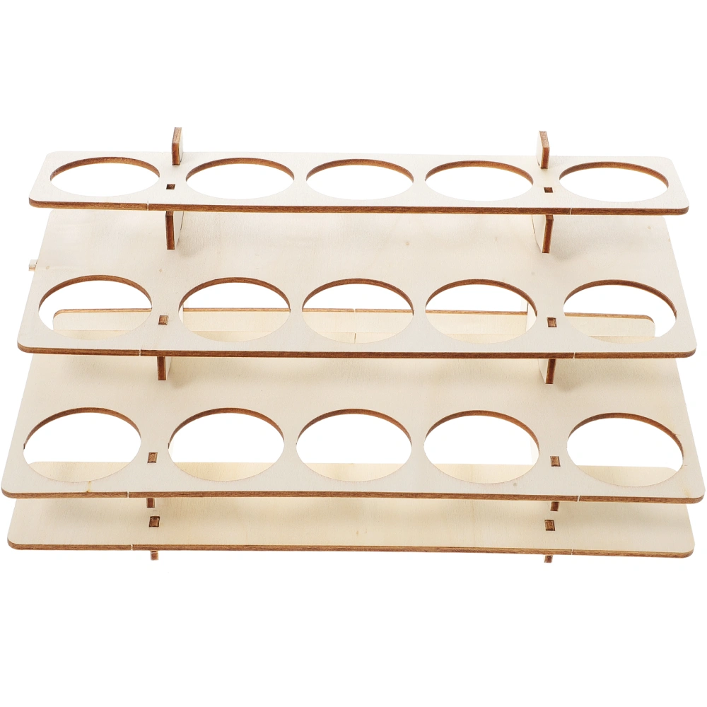 Wooden Paint Rack Storage Stand Pigment Holder Home Ink Bottle Storage Rack