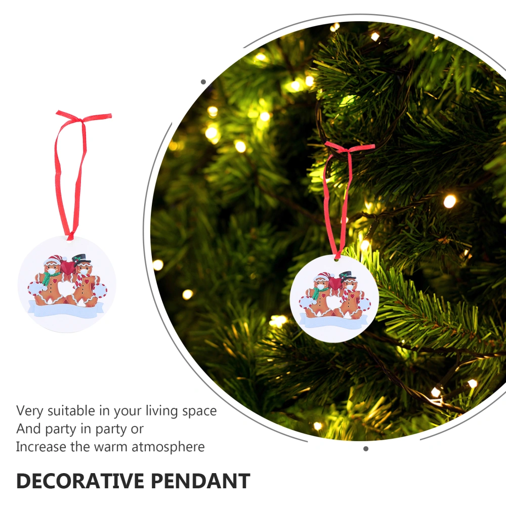 2pcs Christmas Hanginig Decoration Round Pendant Christmas Tree Pendant