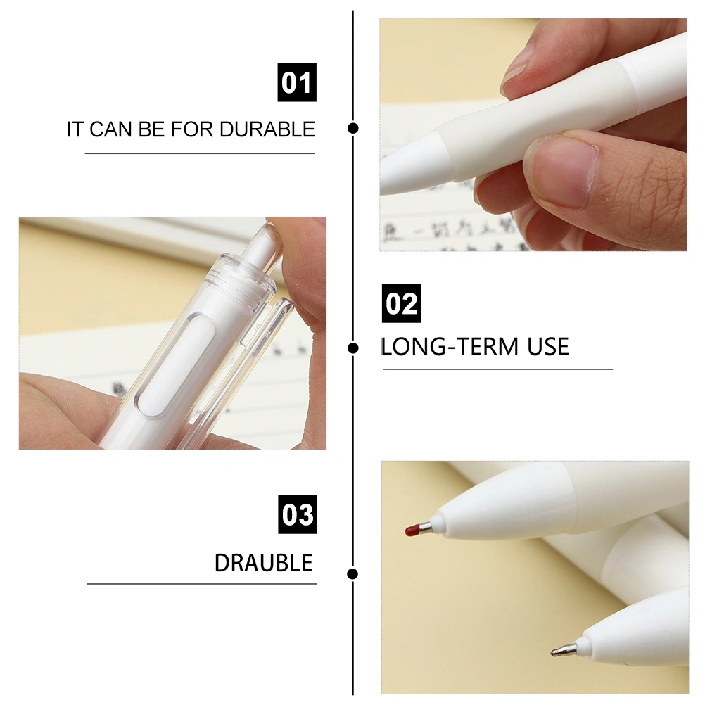 10Pcs Fine Tip Pens Press Type Pens 0.5MM Fine Tip Pens Black Signing Pens