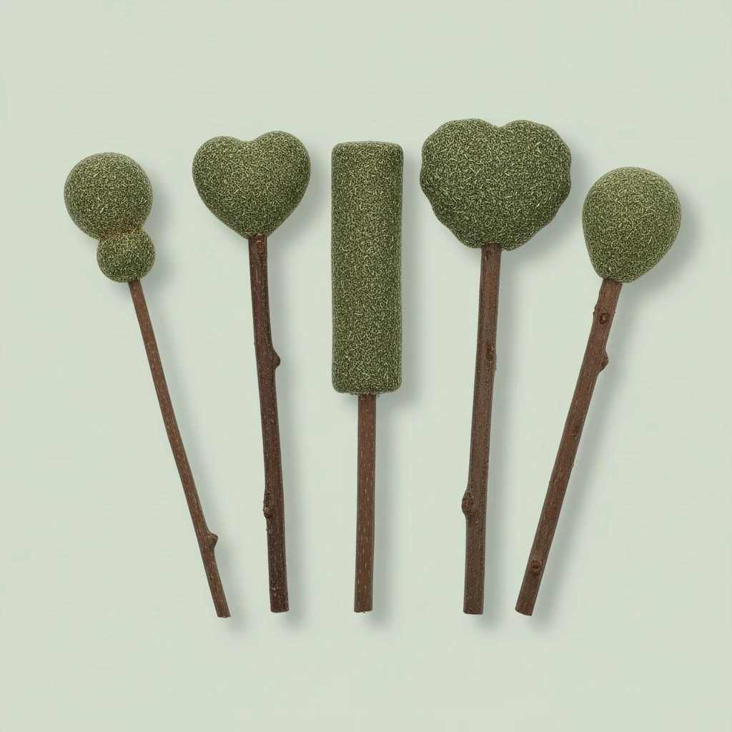 5Pcs Catnip Lollipops Edible Cat Snacks Natural Catnip Sticks Cat Treats (Rancom Style)