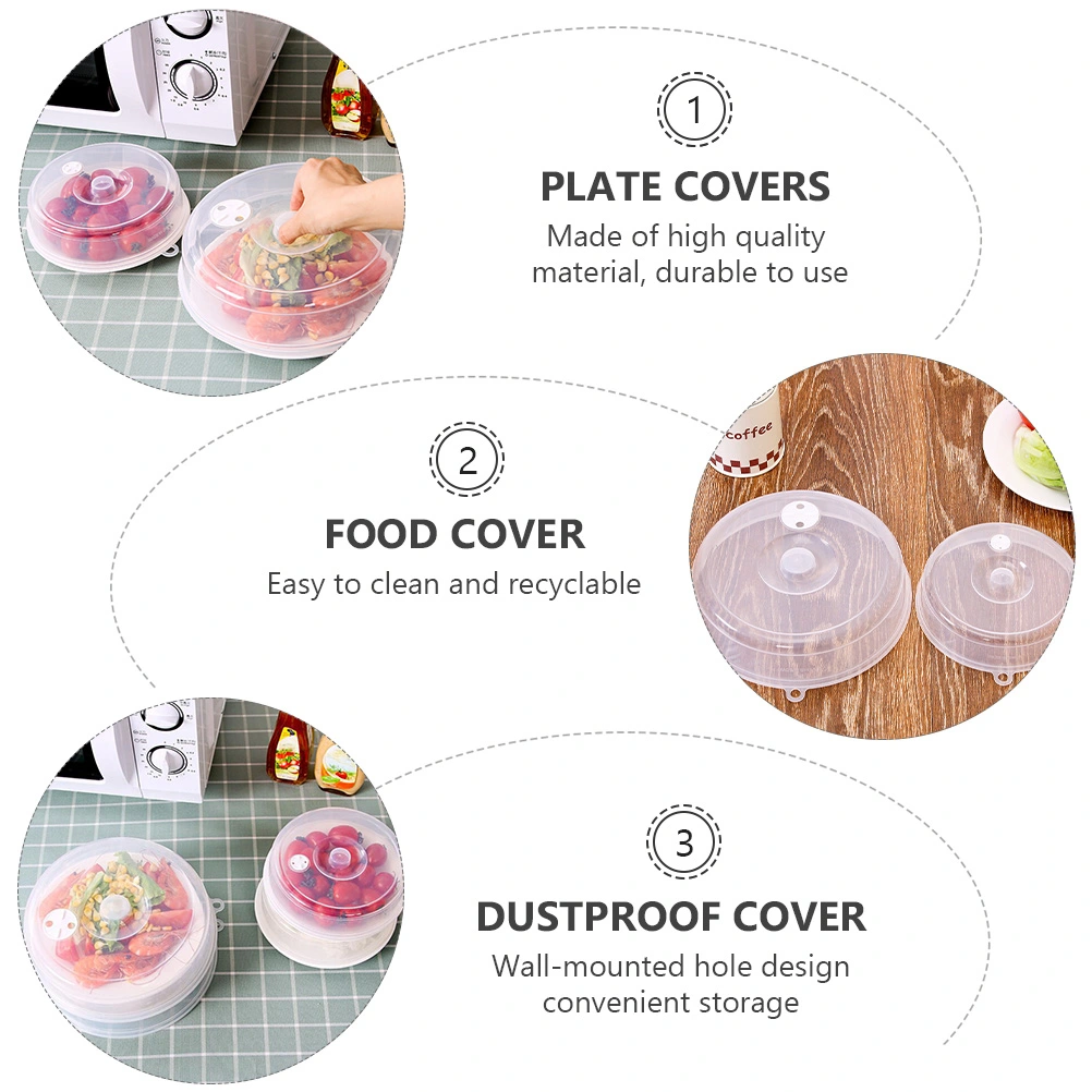 2 Pcs Refrigerator Food Fresh Covers Sealing Covers Microwave Covers (White)