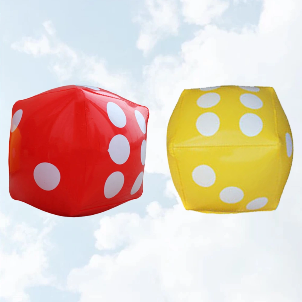 2Pcs 30cm Educational Toys Big Inflatable Dice for Pool Toy Party Favours (Random Color)