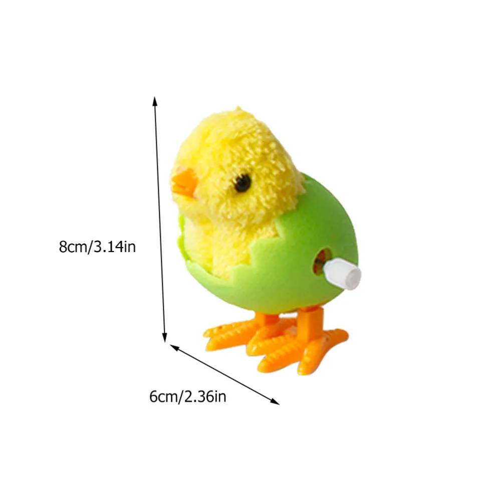 5pcs Kids Jumping Plush Chicken Children Wind-up Playing Toys Clockwork Toy