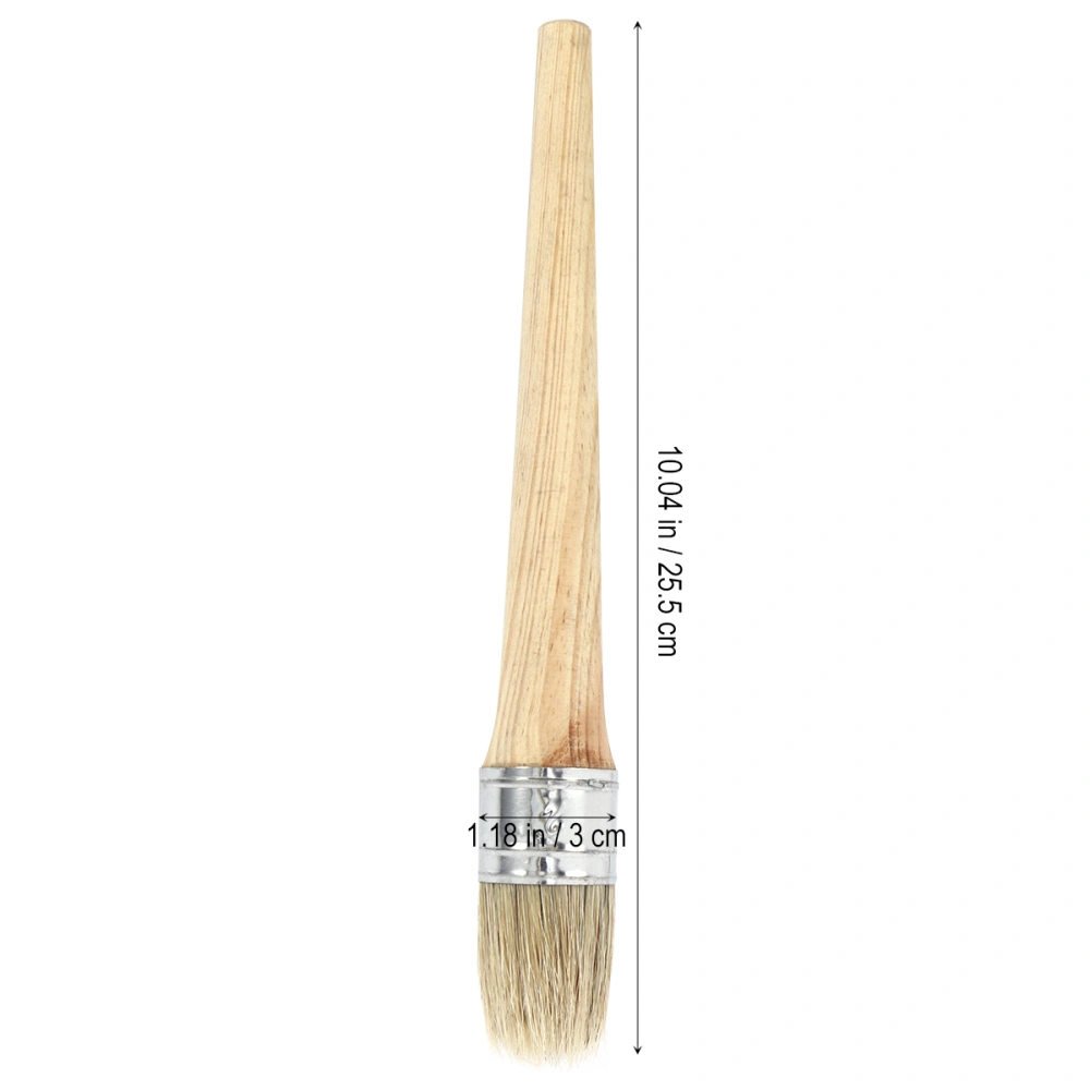 30mm ProfessionalPaint Wax Brush Painting Waxing Clear Wax Brush for Furniture Stencils Folkart Home Decor Wood Large Brushes with Natural Bristles