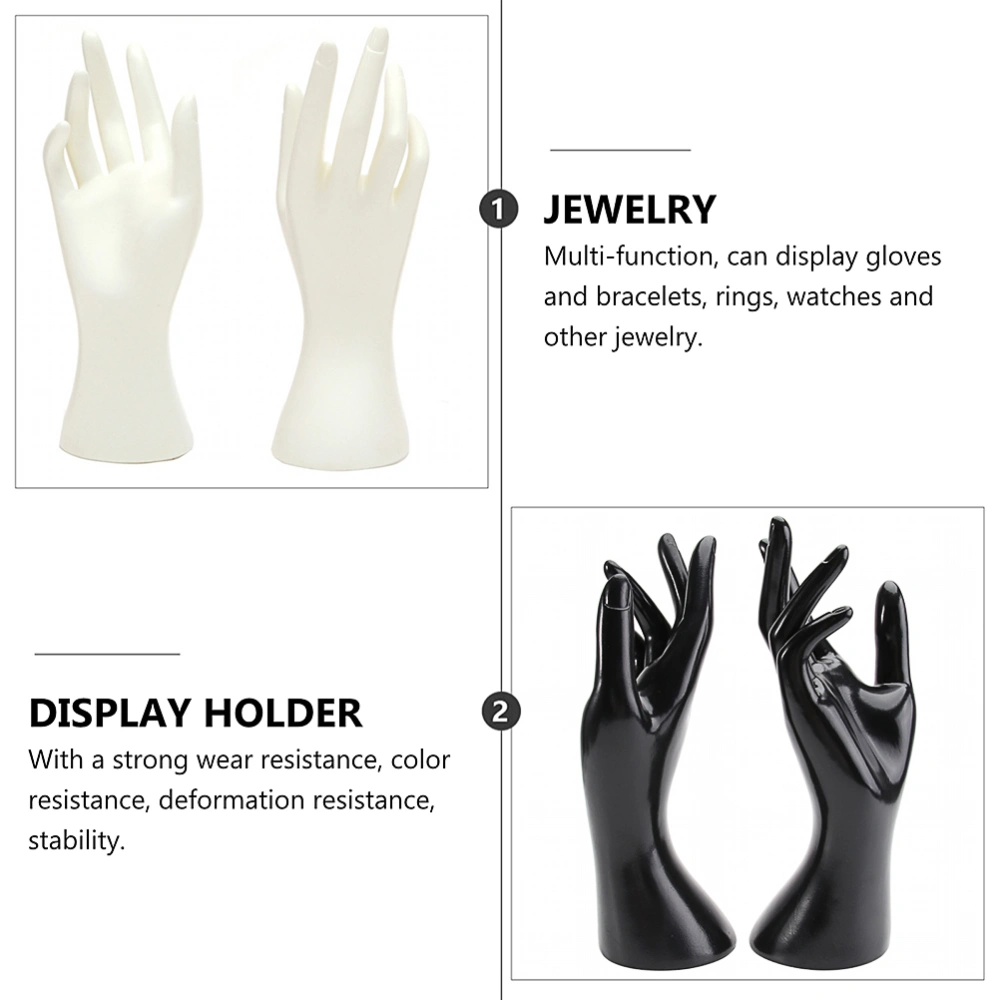 1 Set 2 Pcs Female Mannequin Hands Jewelry Display Holders (Assorted Color)