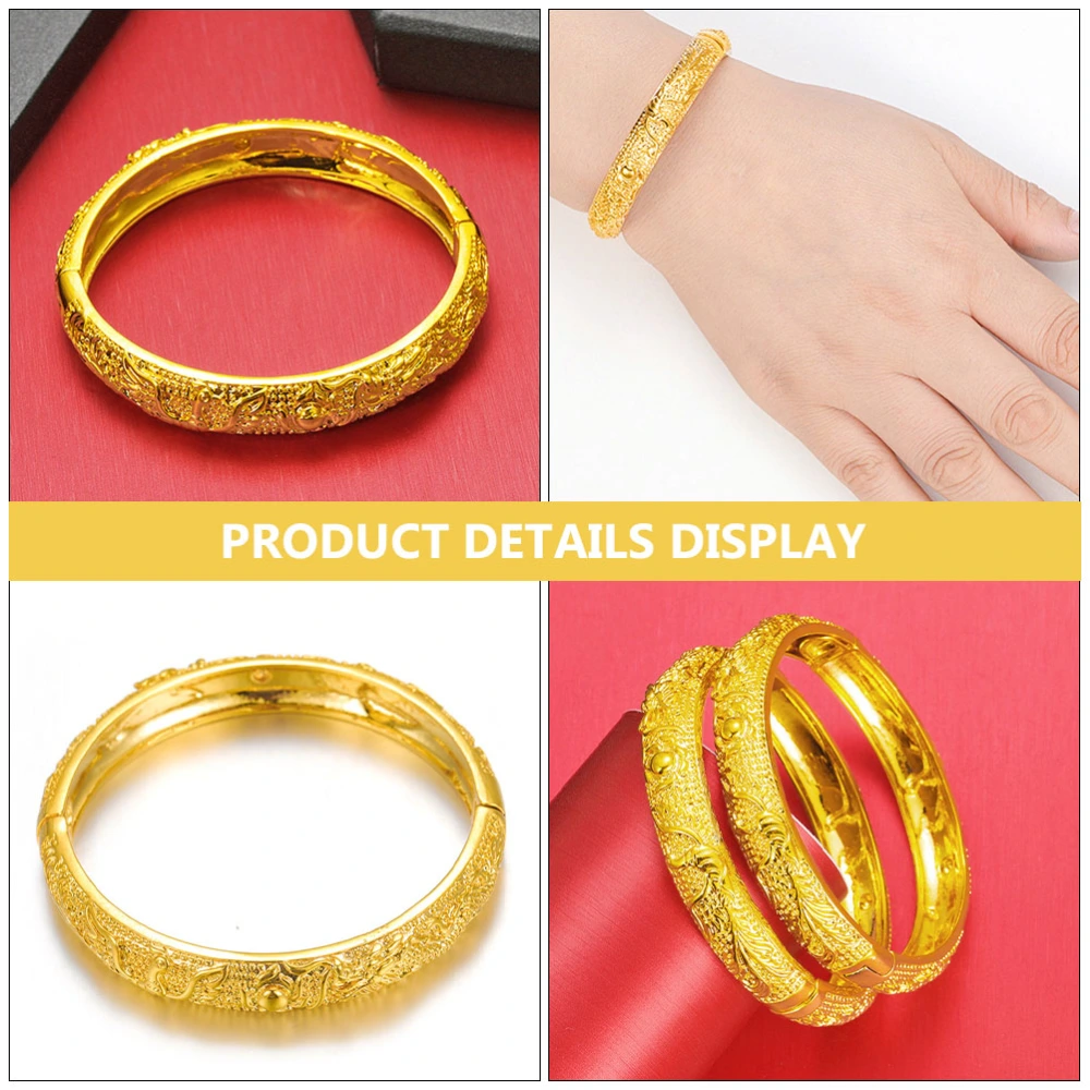 1Pc Ethnic Style Women Bracelet Creative Retro Bangle Chic Hand Decor Golden