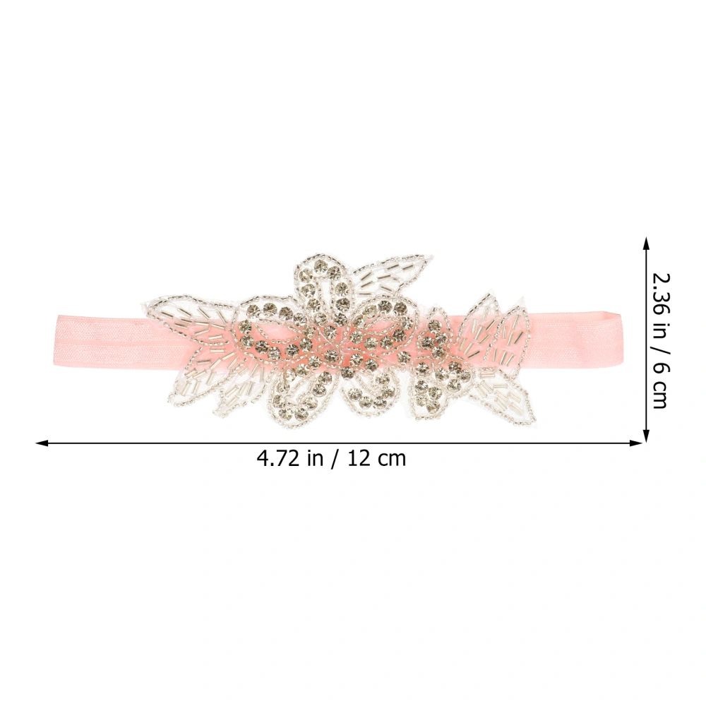 Baby Girl Rhinestone Headband Hair Accessories Floral Leaves Toddler Hairband