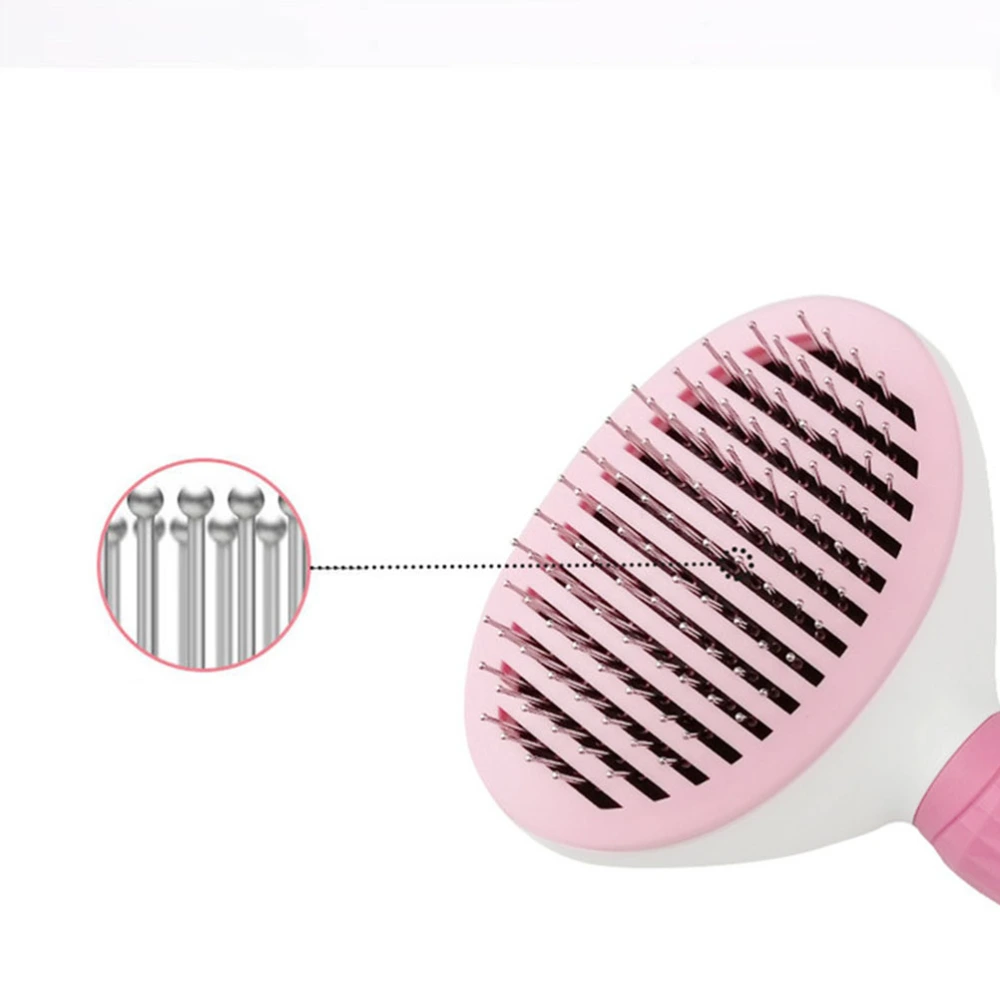 1 Pc Manul Hair Remover Thick Needle Hair Brush Cleaner Portable Hair Brush Practical Hair Cleaner for Pet Cat Dog (Pink)