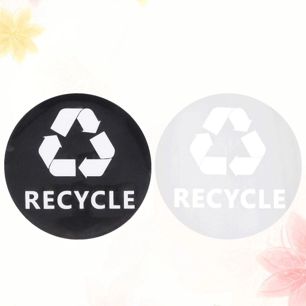 4PCS PVC Garbage Can Trash Bin Recycle Symbol Stickers Waterproof Window Car Truck Recycle Mark Stickers