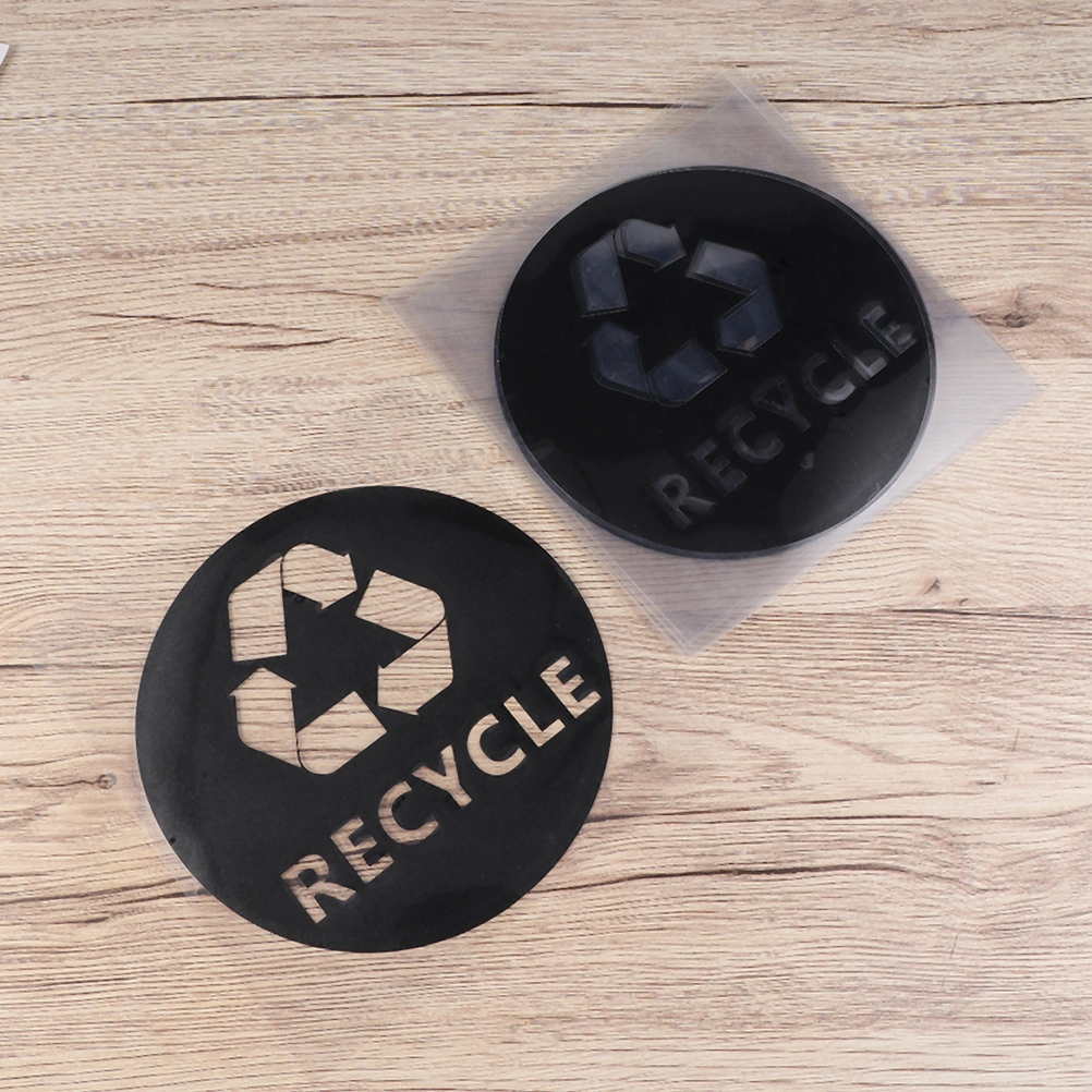 4PCS PVC Garbage Can Trash Bin Recycle Symbol Stickers Waterproof Window Car Truck Recycle Mark Stickers