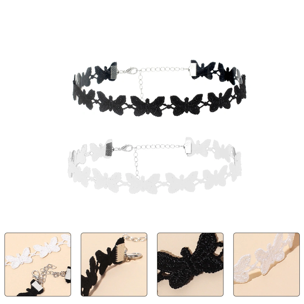 2PCS Choker Necklace Decorative Sweater Clothes Accessories Necklace