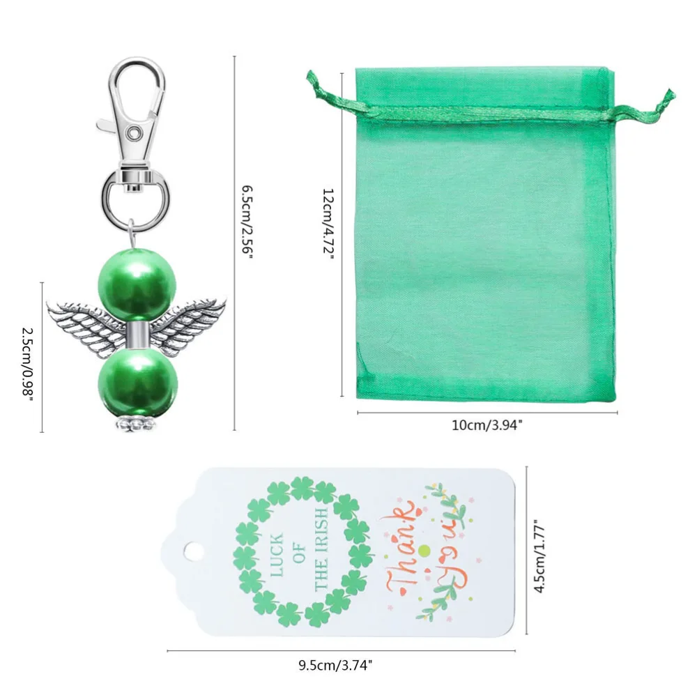 20 Sets Angel Gift Keychain St. Patrick's Day Bag Keychain Backpack Keychains