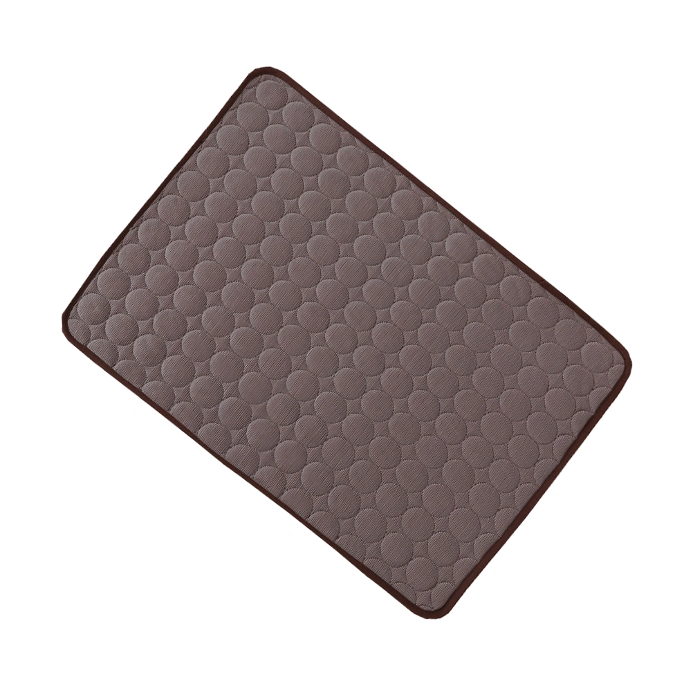 Pet Pad Summer Cooling Mat Dog Bed Mat Pet Dog Accessories Supplies for Home Shop (Coffee, Size S)