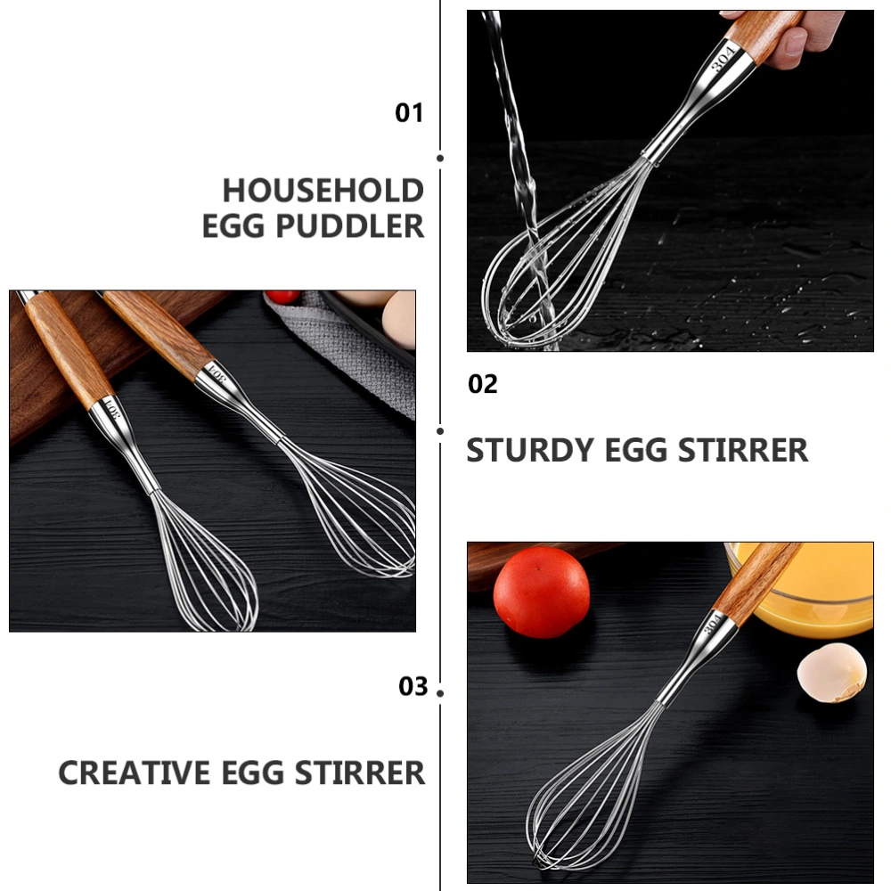 Household Manual Egg Stirrer Creative Egg Beater Stainless Steel Egg Puddler